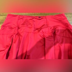 Women's Red Pleated Skort